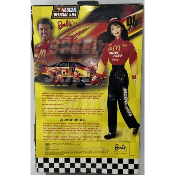 NASCAR Official #94 Barbie 1999 Doll Non Mint Box NRFB 22954 Collectors Edition - Picture 2 of 6